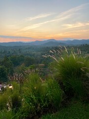 The sunset sky on the mountain from Chiangmai Thailand 