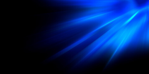 Abstract futuristic background with fractal horizon in sky blue tones