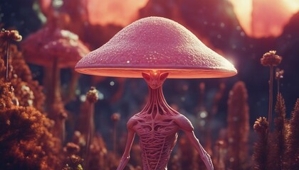 magic mushroom in the forest