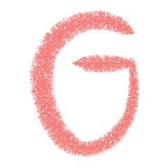 red lips isolated on white