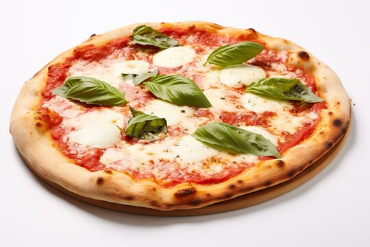 Classic Margherita Pizza with Thin Crust and Tangy Tomato Sauce, Authentic Italian Delight