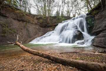 Starzel Wasserfall in Jungingen und Schlatt am Rundwanderweg Kirchenköpfle Tour,...