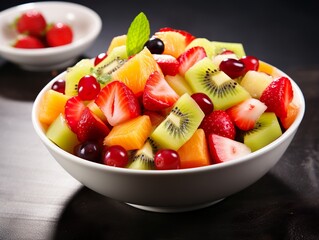 mixed salad fruit healthy food vegan