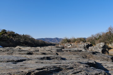 冬の長瀞岩畳　Nagatoro Iwatami in winter