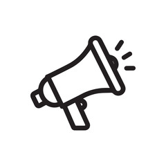 Megaphone icon vector sign symbol, megaphone icon, vector illustration