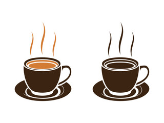 Coffee cup logo icon symbol vector template 
