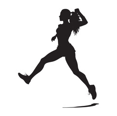 Fototapeta na wymiar Gym workout silhouette. human fitness vector illustration set.