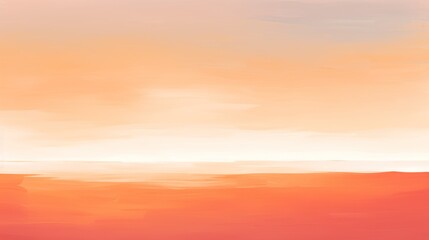 Naklejka na ściany i meble a serene and minimalist abstract gradient, blending soft oranges and yellows, evoking the peacefulness of a sunrise. The digital painting offers a soothing texture, suitable for modern wall decor.
