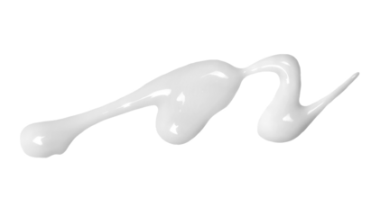 White cosmetic cream in shape flower isolated on white