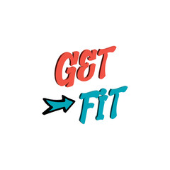Get fit typograhy lettering vector t shirt design