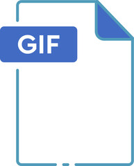 GIF File format minimal icon with circle outside