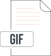 GIF file format icon Rounded outline