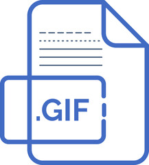 GIF  File extension Icon tufts blue Fill