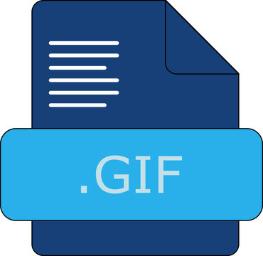 GIF  File Extension Icon Butterfly Blue And Dark Cerulean Fill