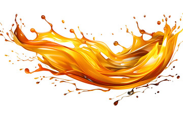 A yellow liquid splashing on a PNG background.