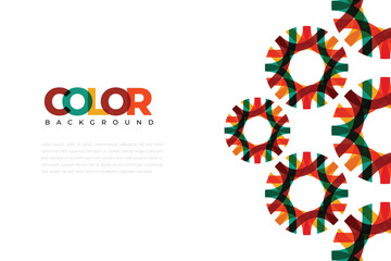Colorful Decorative Background with creative Ornaments. Simple geometric mosaic with colorful ornamental Circle Shapes.