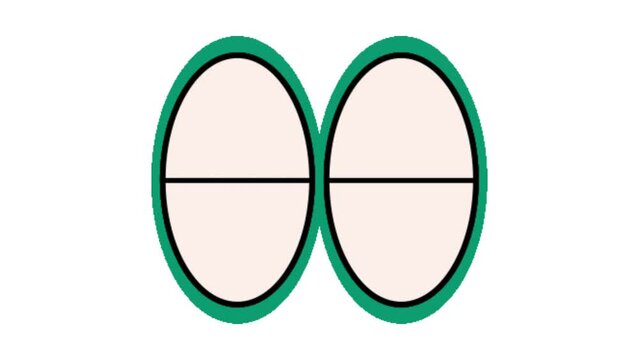 Animated  Blinking Eyes Motion icon background, logo symbol, social media