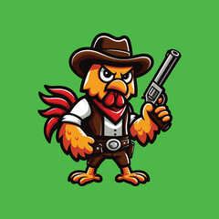 ROOSTER MASCOT ILLUSTRATION VECTOR