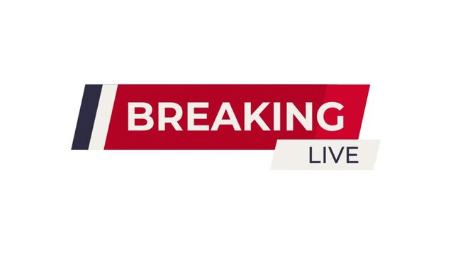 Animated Breaking News icon background, logo symbol, social media