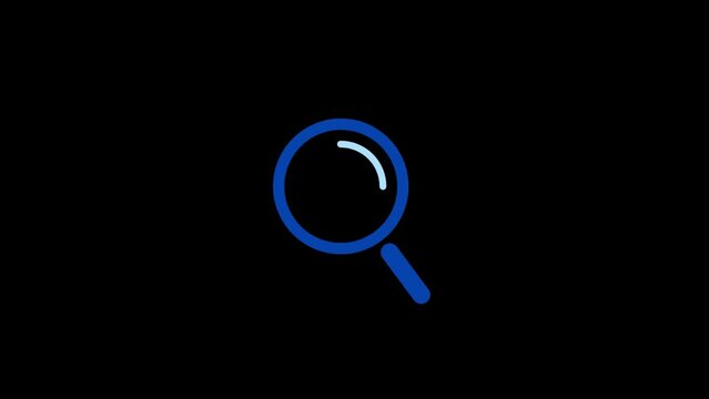 Animated Magnifying Glass  icon background animated, logo symbol, social media