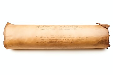 Vintage paper scroll isolated on white , high definition, super detail - obrazy, fototapety, plakaty
