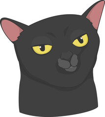 Black Cat Meme Sticker