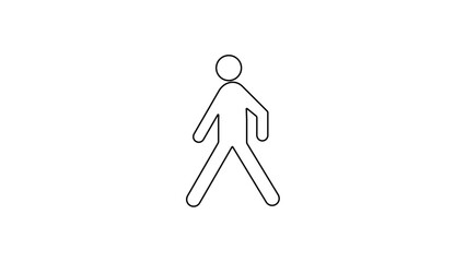 Walking man. Vector icon