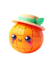 3D-rendered orange fruits, exuding vibrant warmth, presented in PNG format for versatile applications. perfect for adding freshness to creative projects.