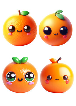 3D-rendered orange fruits, exuding vibrant warmth, presented in PNG format for versatile applications. perfect for adding freshness to creative projects.