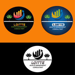 logo design, tax company logo, lottie, management consultiing logo