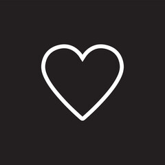 Heart icon vector. Love sign symbol vector. Heart vector icon illustration isolated on black background