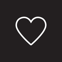 Heart icon vector. Love sign symbol vector. Heart vector icon illustration isolated on black background
