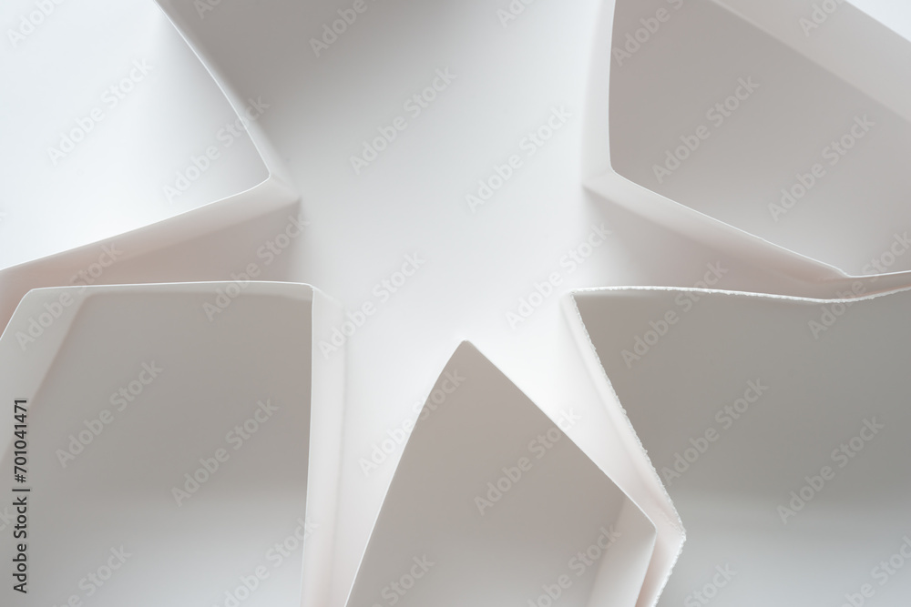 Sticker abstract white paper background design featuring triangular forms (star)