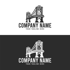 Bridge logo design template 