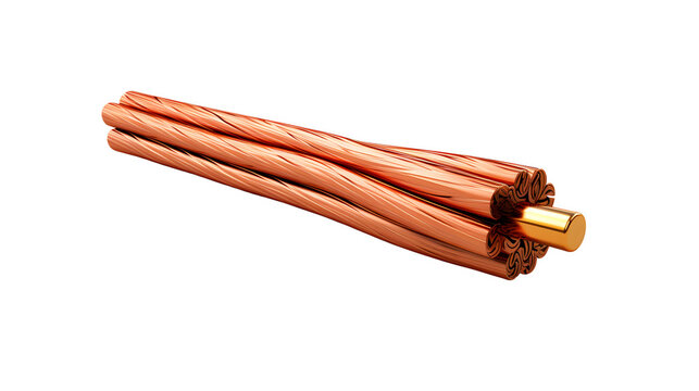 Copper Wire Image, Transparent Conductor, PNG Format, No Background, Isolated Electrical Component, Metal Conduit