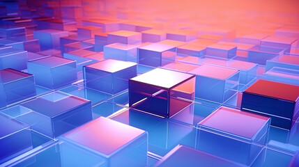 Obraz premium The background with digital elements and smooth color transitions