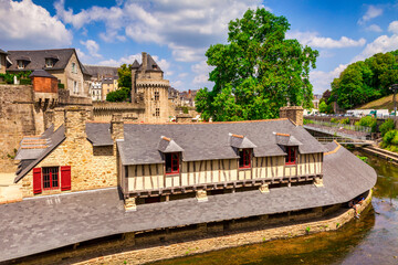 The Old Wash House in the medieval city of Vannes, Brittany, France.