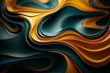 Green and yellow hues, abstract design.