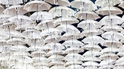 Umbrellas during Christmas time 
