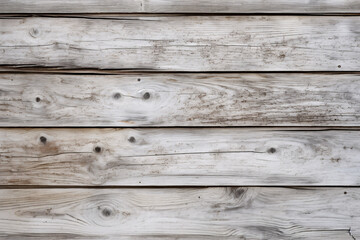 Fototapeta premium Close-up of aged white wooden plank texture with natural patterns