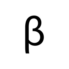 beta math symbol icon vector illustration esp  - obrazy, fototapety, plakaty