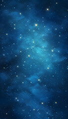 Fototapeta premium Blue Galaxy Space