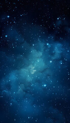 Obraz premium Blue Galaxy Space