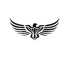 Fototapeta premium silhouette of an eagle image in PNG format