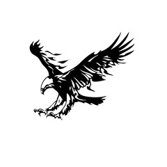 silhouette of an eagle image in PNG format