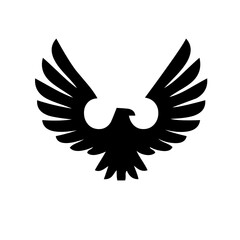 silhouette of an eagle image in PNG format