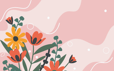 Valentine's day, women's day, spring abstract background poster with copy space. Good for postcards, email header, wallpaper, banner, events, covers, advertising, and more.