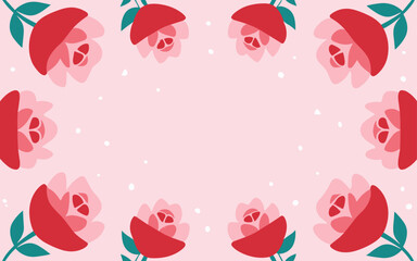 Valentine's day, women's day, spring abstract background poster with copy space. Good for postcards, email header, wallpaper, banner, events, covers, advertising, and more.