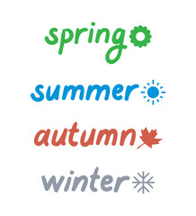 Fototapeta premium four seasons symbols and names