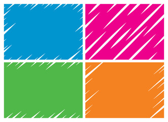 four steps horizontal abstract backgrounds. blue, magenta, green, orange abstract backgrounds